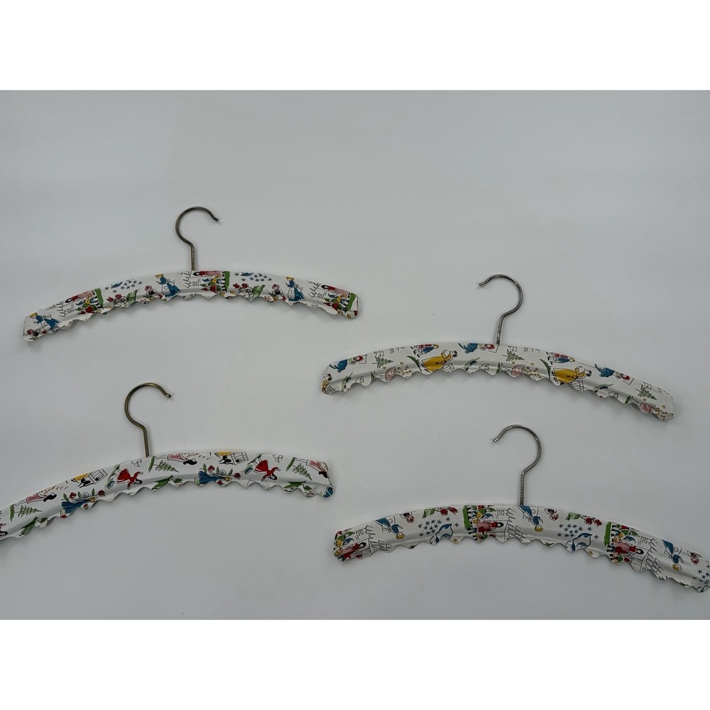 Vintage West Germany Clothes Hangers Set of 4 Novelty Print 14"